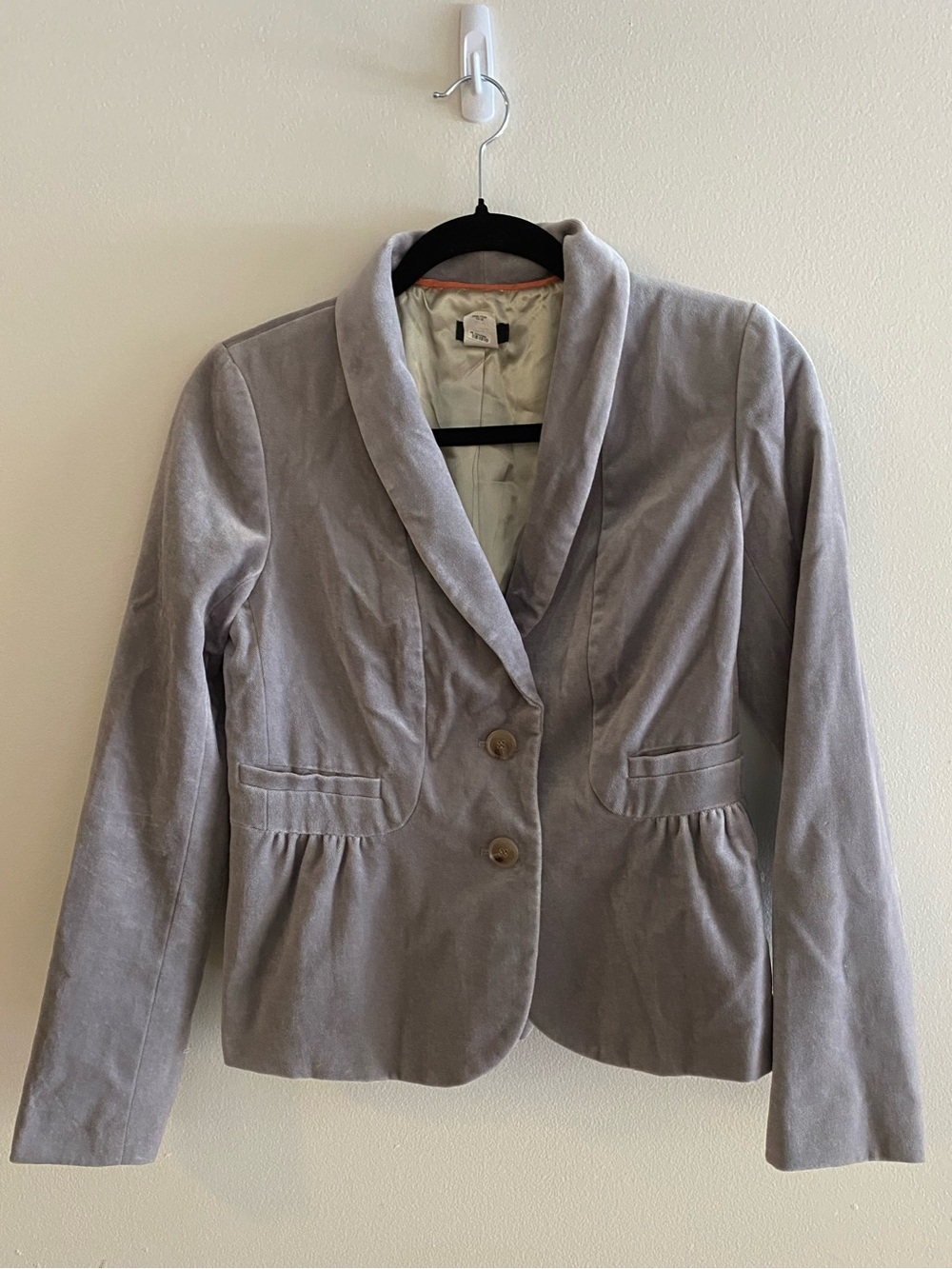 J. Crew Velvet Peplum Eden Blazer